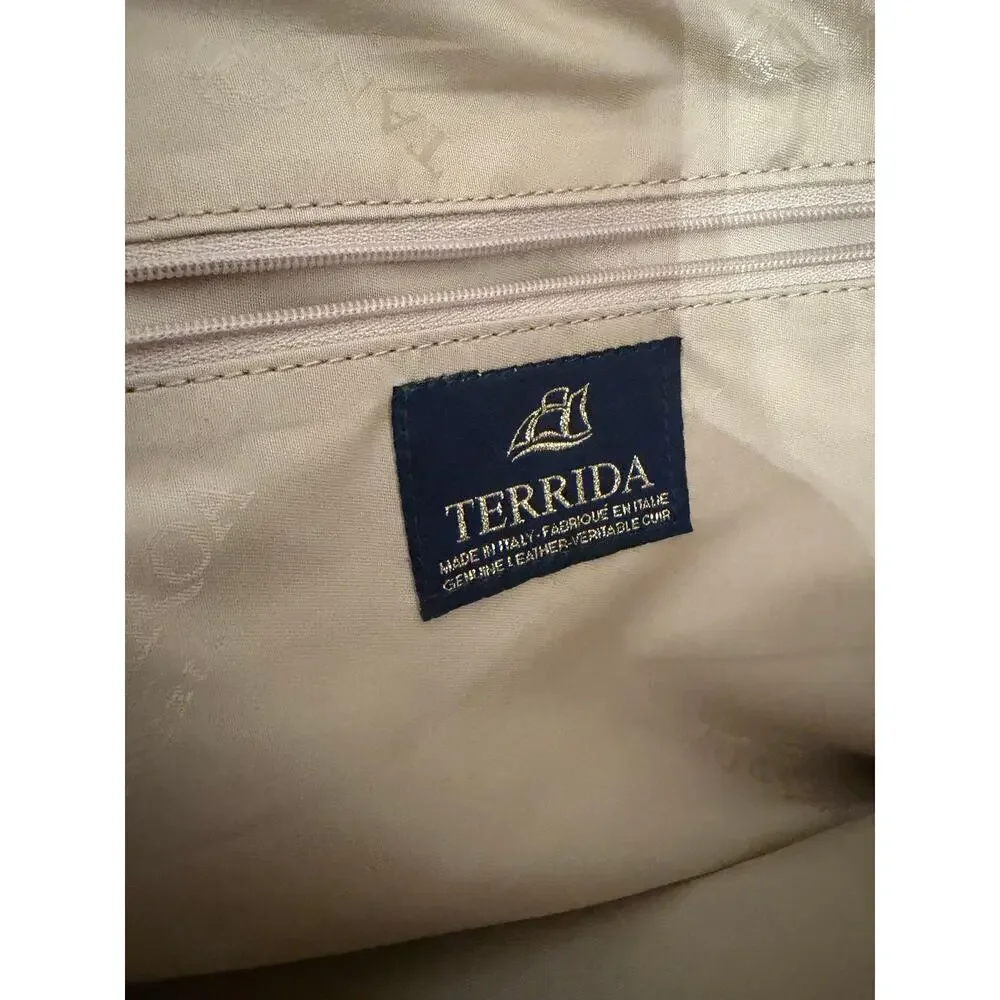 Tangaroa by Terrida tan leather large weekend travel bag